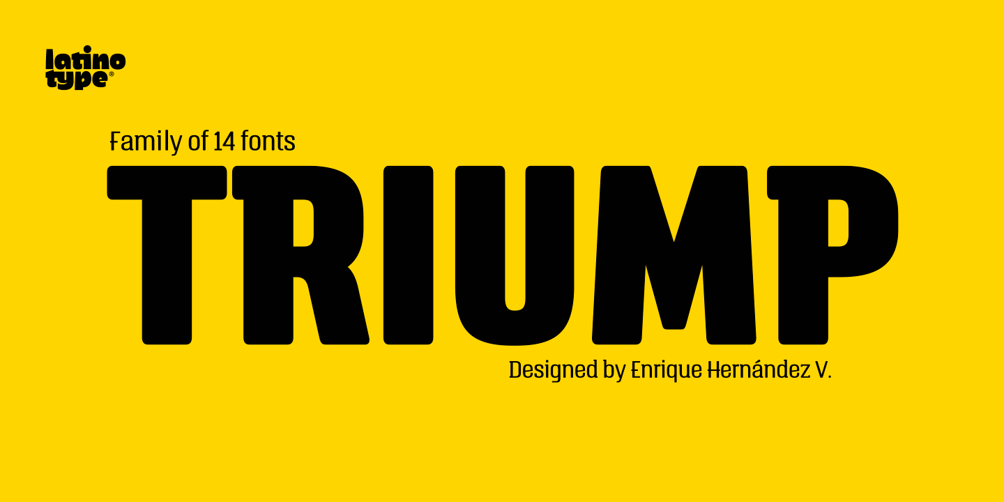 Triump Extra Bold Italic Font preview